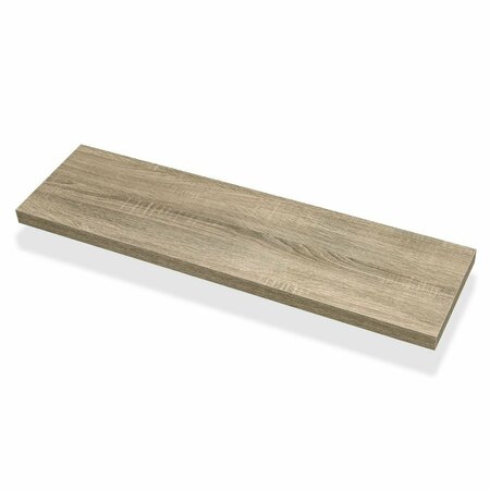 WALLSCAPES 36 in. Avalon MDF with Veneer Overlay Floating shelf, Oak WSAVLN1036K